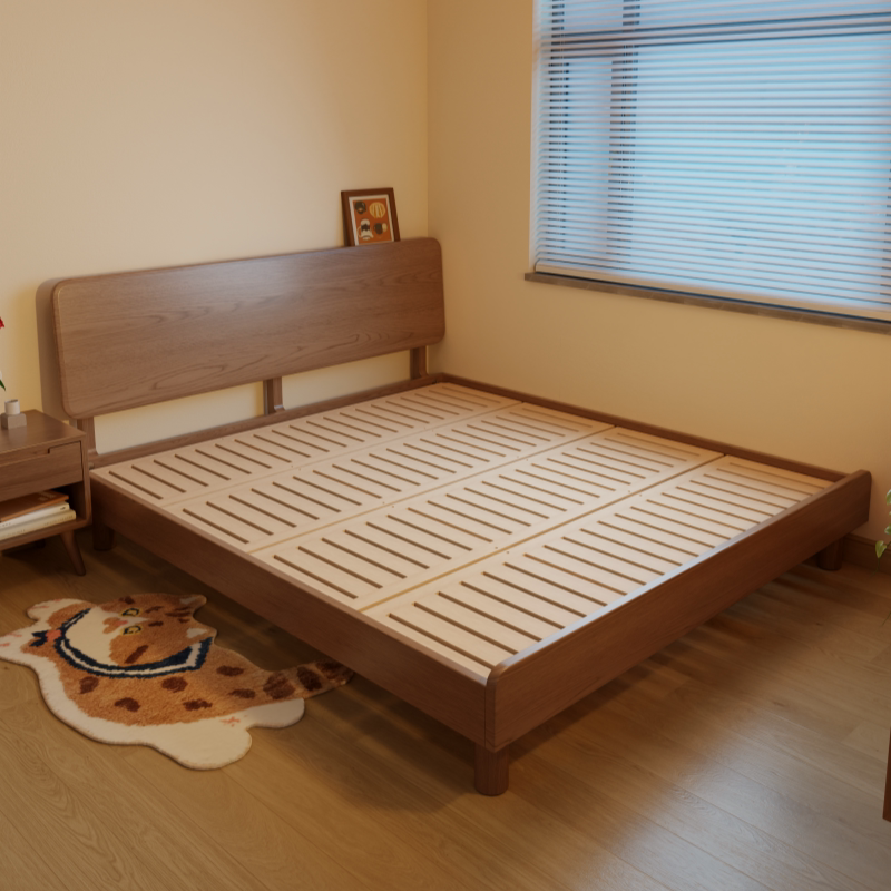 天坛家具冬木实木床双人
