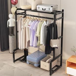 简易家用室内衣帽架晾衣架落地房间挂衣架子卧室衣服收纳架晒衣架