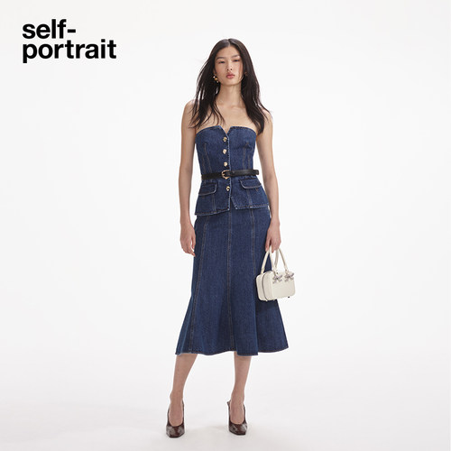 self-portrait假两件连衣裙