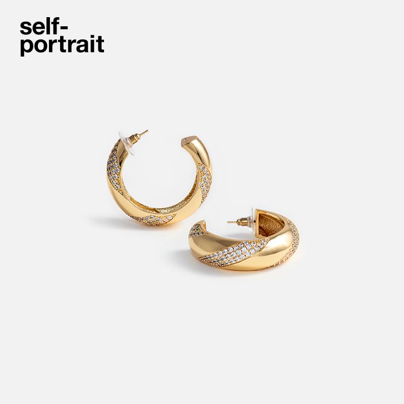 self-portrait设计感环形耳环