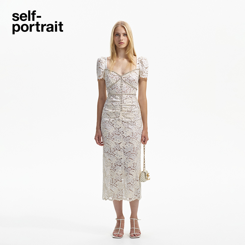 self-portrait蕾丝连衣裙