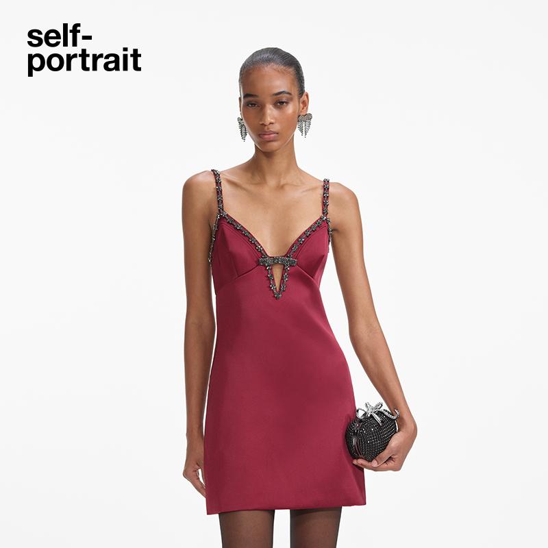 self-portrait无袖连衣裙