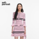 2026春夏新款 self portrait 红粉条纹甜美小香风针织连衣裙短裙