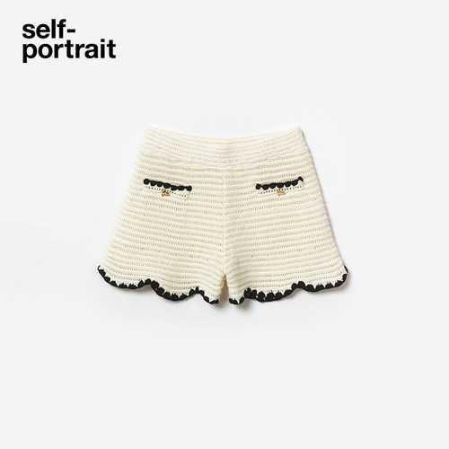 self-portrait撞色短裤
