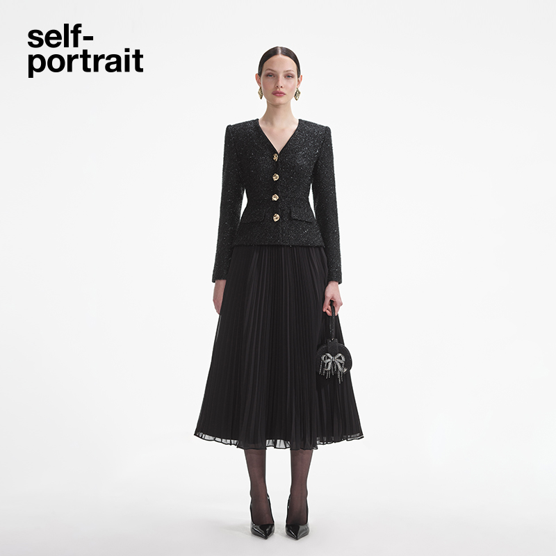 self-portrait假两件连衣裙