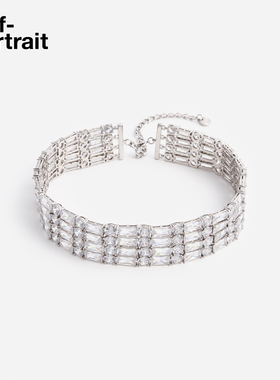 self-portrait方块choker项链