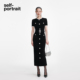 self 针织丝绒连衣裙 重要场合钻饰短袖 portrait 2025秋冬新款