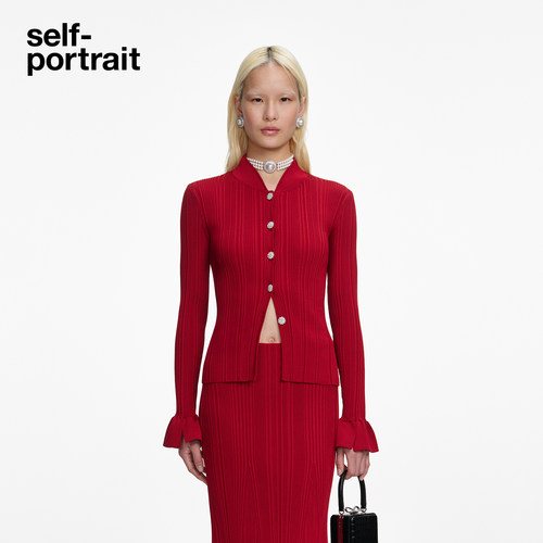 self-portrait新中式针织外套