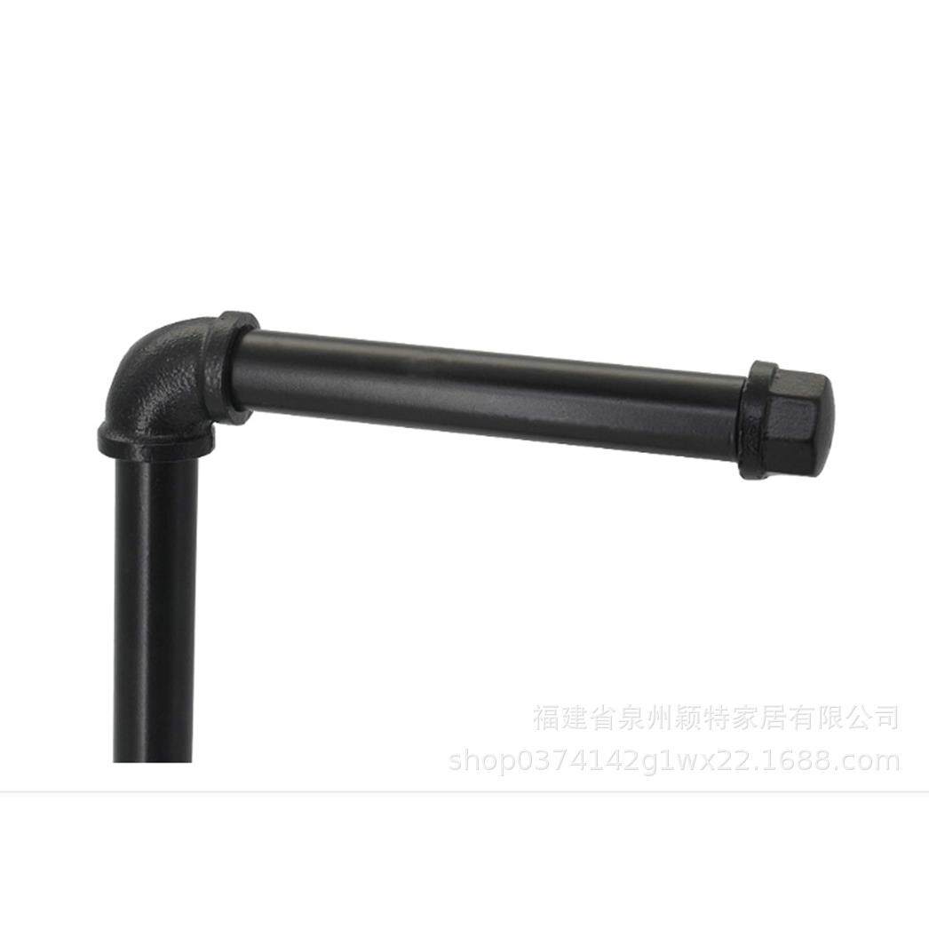 铁艺水管纸巾支架工业风复古站立层板隔板墙上置物架壁挂层板托