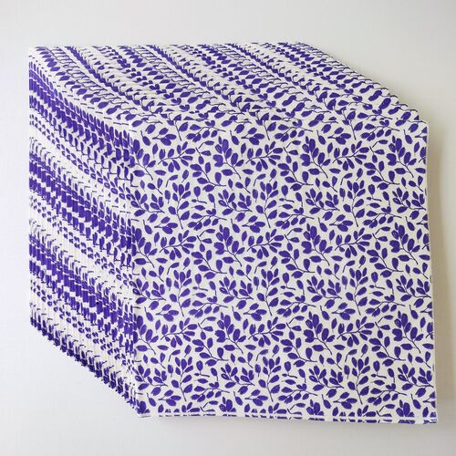 Blue Leaves Paper Napkins Decoupage 蝶骨巴特婚礼印花餐巾纸巾