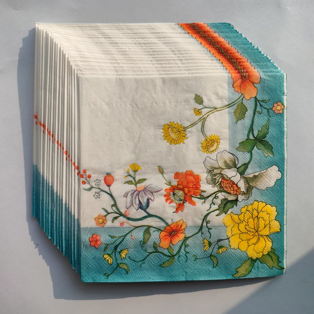 Wildflower Soft Paper Napkins Wedding 花朵柔软餐巾纸婚礼纸巾