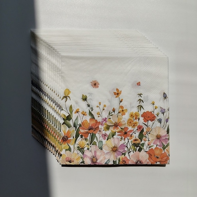 小野花派对纸巾装饰摆盘餐垫 Wildflower Paper Napkins Party