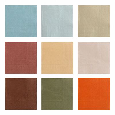 25cm纯色生日婚礼商务派对纸巾 Solid Color Paper Napkins Party