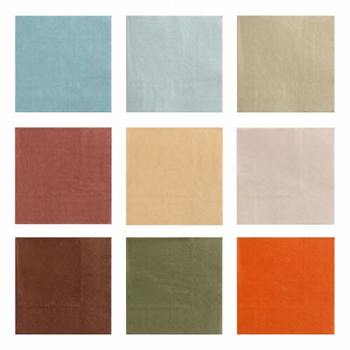25cm纯色生日婚礼商务派对纸巾 Solid Color Paper Napkins Party