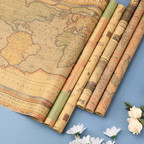 Retro Gift Wrap Present Wrapping Paper 复古风书皮礼品包装纸