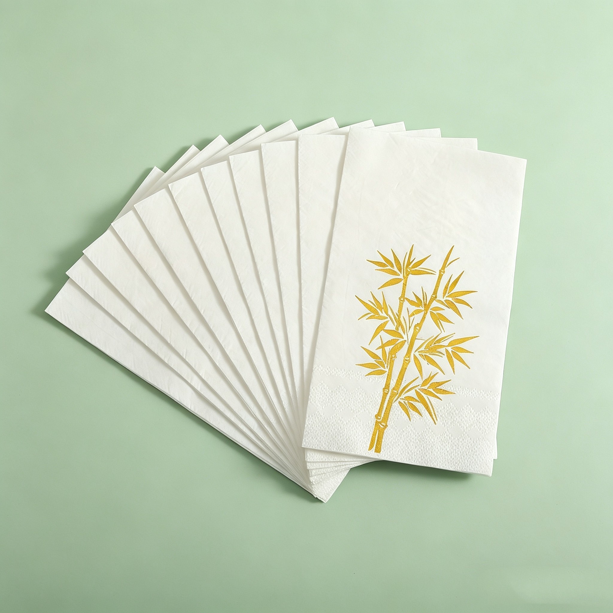 高级感烫金竹子派对纸巾宴会一次性餐垫 Gold Foil Party Napkins图片