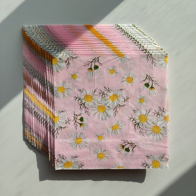 小雏菊粉色派对纸巾摆盘装饰品 Daisy Flower Pink Party Napkins
