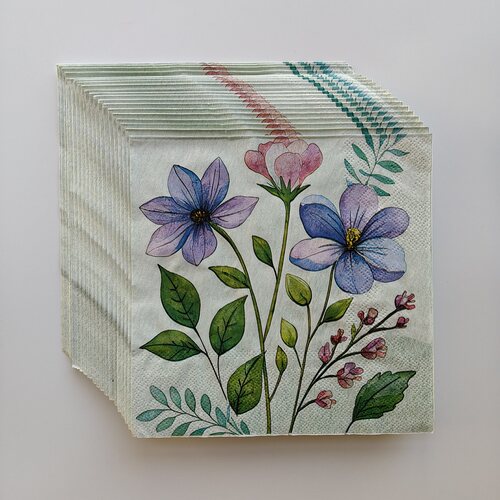 花朵生日婚礼派对纸巾摆盘装饰 Flower Paper Napkins Decoupage