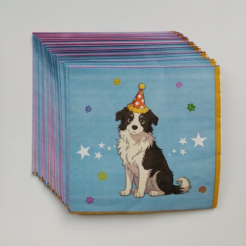可爱狗狗萌宠派对纸巾 Cute Dog Party Napkins Paper Napkins