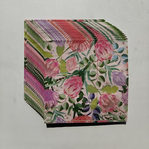 漂亮花朵彩色纸巾摆盘家居装饰 Flower Party Napkins Decoupage