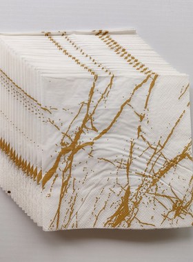 Marble Pattern Paper Napkins Party 酒店家居大理石花纹餐巾纸