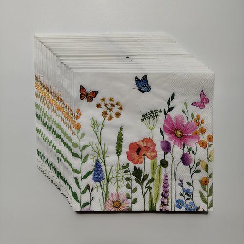花花蝴蝶派对纸巾装饰摆盘餐垫 Wildflower Paper Napkins Party