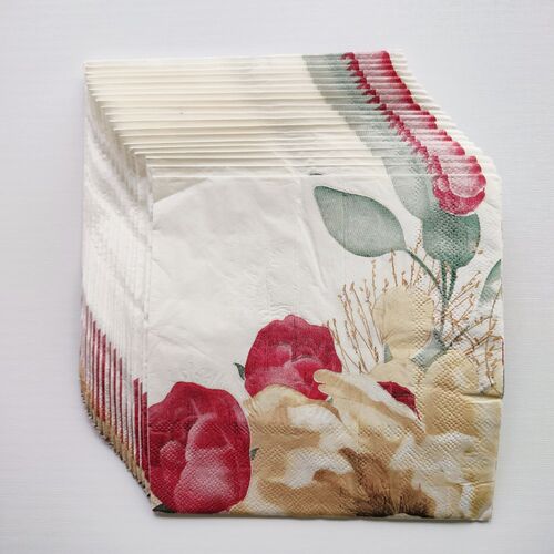 Floral Decor Party Paper Napkins Decoupage蝶骨巴特彩色餐巾纸