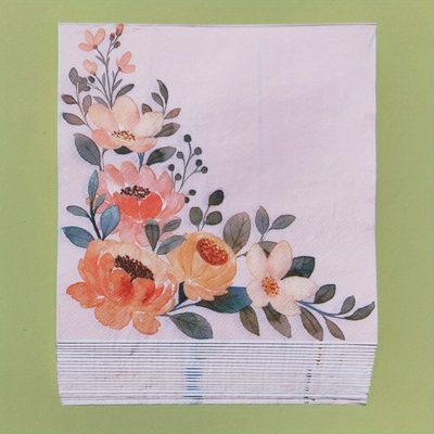 Pink Flower Paper Napkins Decoupage Wedding Party婚礼餐巾纸