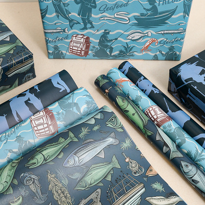 6PCs Birthday Gift Wrapping Paper for Men 男士礼物包装纸高级