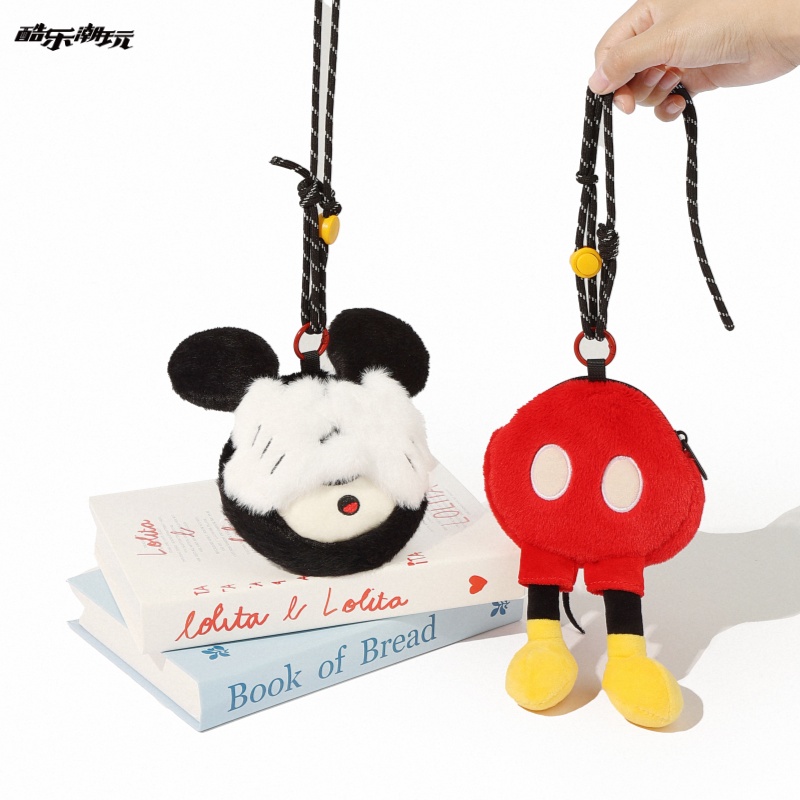 酷乐潮玩迪士尼米奇红屁股零钱包耳机包可爱单肩斜挎包挂脖穿搭