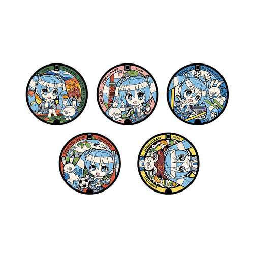 【正版】CRYPTON VOCALOID 初音未来 雪未来井盖吧唧套装谷子徽章
