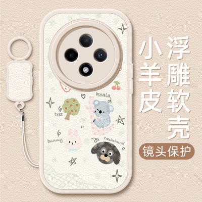 小动物适用OPPOA3pro手机壳A2/A11X小羊皮A3 5G/A35/36/53/56/新款A9X/A93/A93s挂绳卡通A95/96/97女