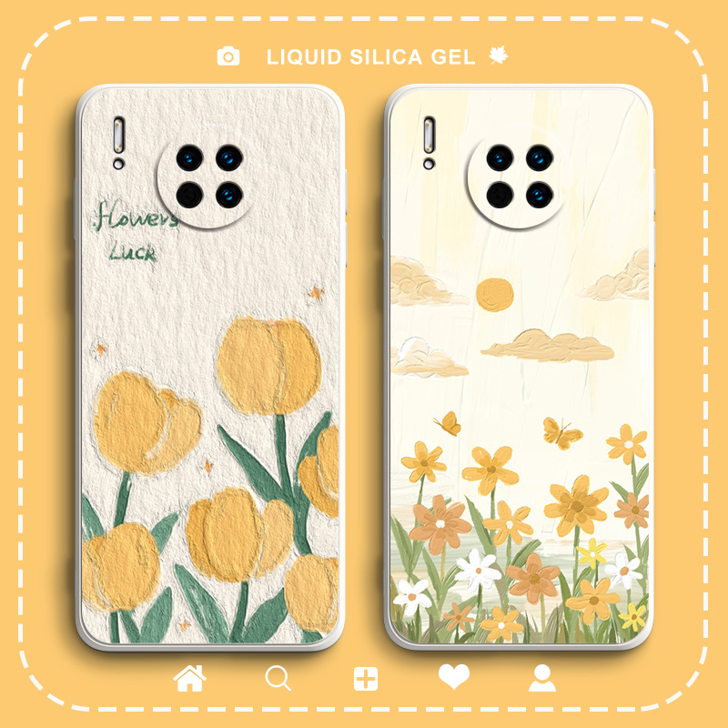 小雏菊适用华为mate60手机壳30pro保护套20/mate50女mt40e新款液态40epro女款m30全包防摔20x新年mata30