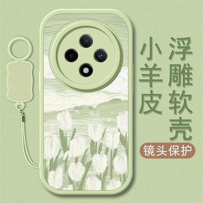 郁金香适用OPPOA3pro手机壳A2/A11X小羊皮A3 5G/A35/36/53/56/新款A9X/A93/A93s挂绳卡通A95/96/97女