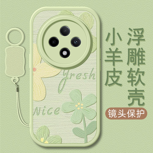 油画花瓣适用OPPOA3pro手机壳A2/A11X小羊皮A3 5G/A35/36/53/56/新款A9X/A93/A93s挂绳卡通A95/96/97女春夏