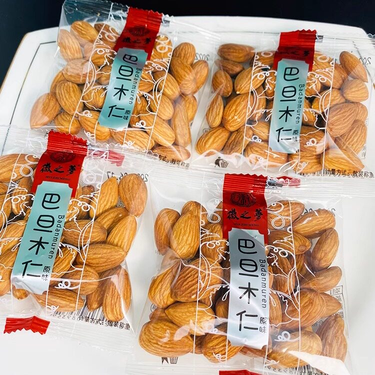 速发现货徽之梦巴旦木仁500g大杏仁坚果原味巴坦木扁桃仁袋装坚果