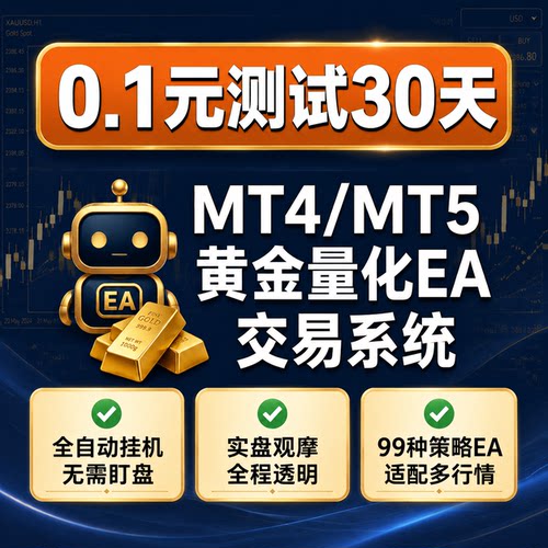 EA黄金量化系统MT4/MT5外汇自动挂机无需盯盘实盘观摩99策略选择