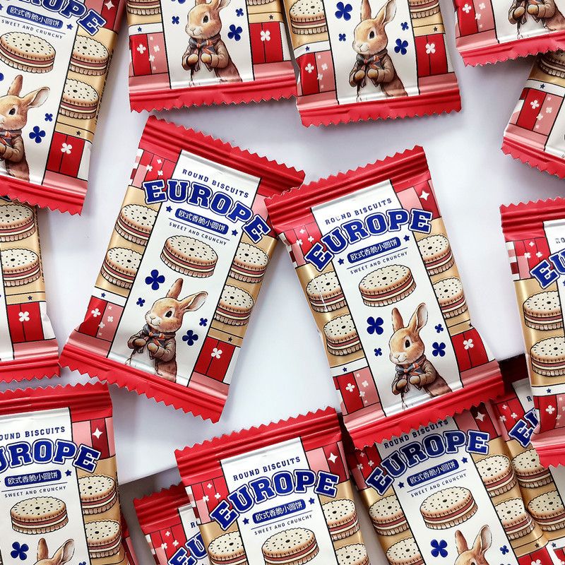 彩虹日记彼得兔散装欧式香脆小圆饼结婚满月周岁生日回礼休闲零食