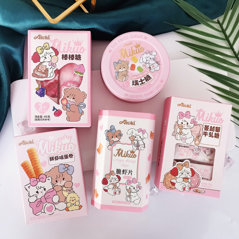儿童点心脆虾片棒棒糖