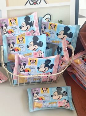 迪士尼米奇米妮黄油凤凰卷蓝色粉色包装结婚周岁满月伴手礼回礼品