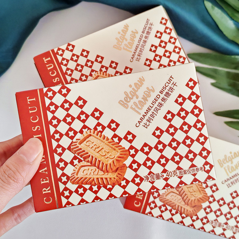唯口爱盒装比利时风味焦糖饼干40g订婚结婚宴请生日伴手回礼搭配