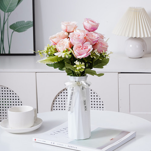 仿真花束假花玫瑰室内客厅装饰品