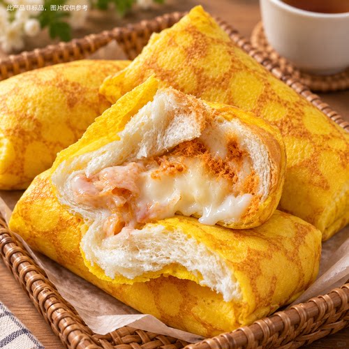 《下午茶茶点》蛋皮肉松面包夹心吐司面包营养汉堡香松咸香速食包