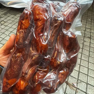 鸭脚包香肠鸭脚肠鸭脚包肉配粥下饭菜美食腊味风味下酒菜农家腌制