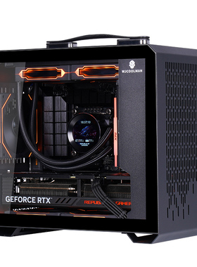 玩嘉T02手提小机箱MATX紧凑型台式机240水冷电脑ITX桌面mini便携