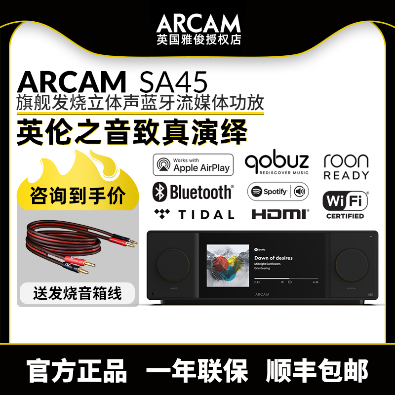 雅俊SA45旗舰HIFI流媒体蓝牙功放