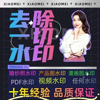 视频去水印PDF图片去水印PS照片去水印水印PDF扫描件删除水印无痕