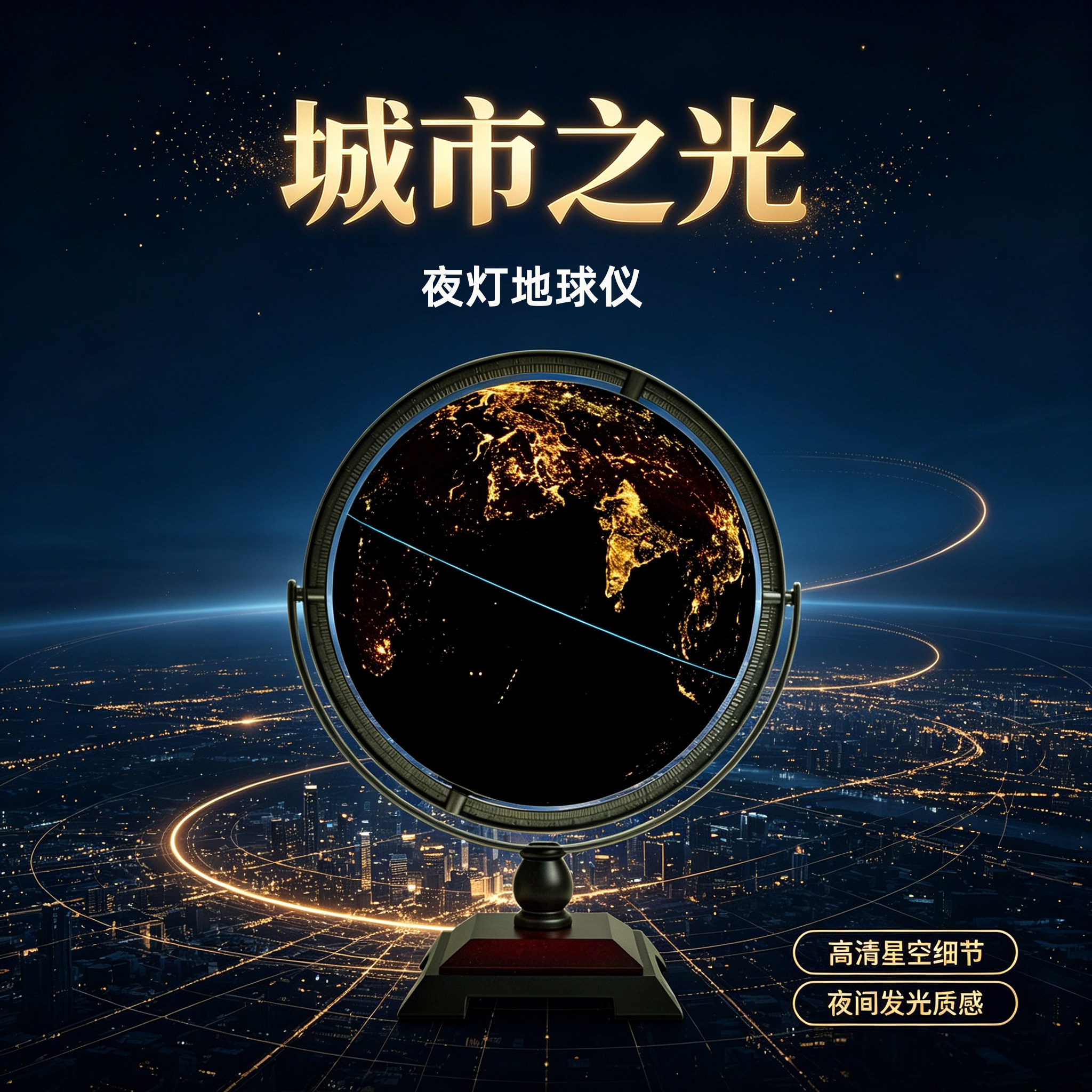 北斗城市之光3D浮雕AR地球仪图片