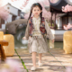 连衣裙女宝宝表演服 儿童汉服套装 三月三女童少数民族风服装 春秋季