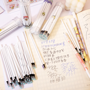 拔帽款可擦笔st针头双珠防断墨加浓油墨小学生中性笔芯魔摩磨热易擦蓝0.5黑魔力摩擦笔芯3-5年级热敏可擦水笔